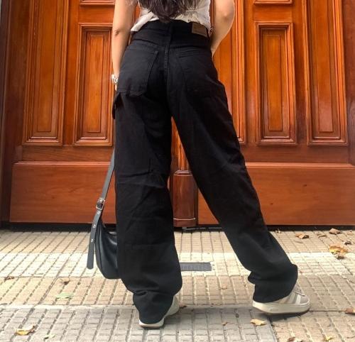 Jean Baggy Black (tiro Alto) - Miniatura 4