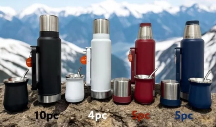 Set Termo 1l + Mate Acero Termico