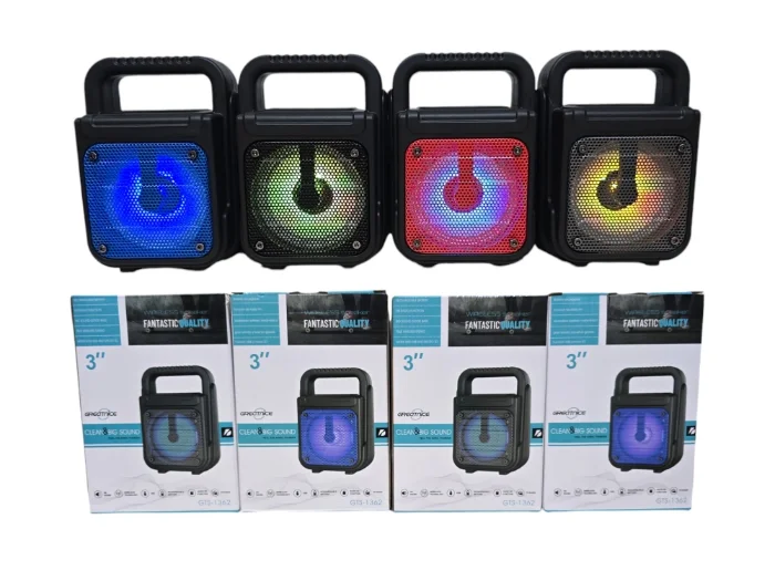 Parlante Bluetooth 3 Pulgadas con Luces (gts-1362)