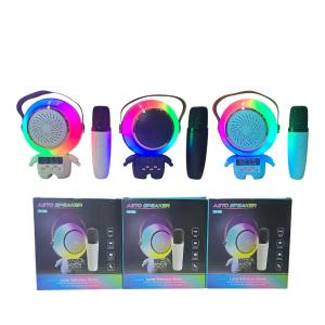 Parlante Astronauta Bluetooth C/reloj Luces Rgb (tk-66)