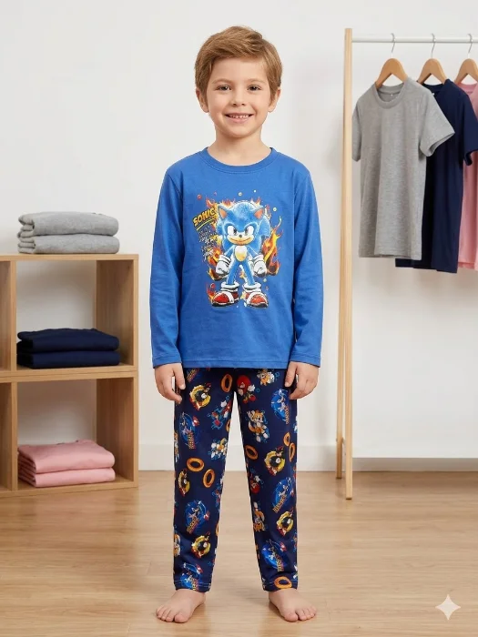 Pijama Sonic con Brillo en la Oscuridad