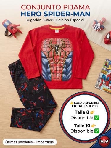 Pijama Spiderman con Brillo en la Oscuridad