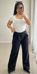 Pantalon Palazo Sastrero Pinzas Juntas