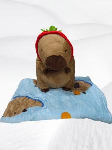 Capibara con Manta Estampada