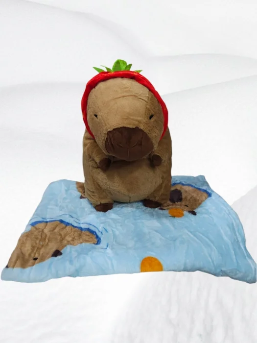 Capibara con Manta Estampada