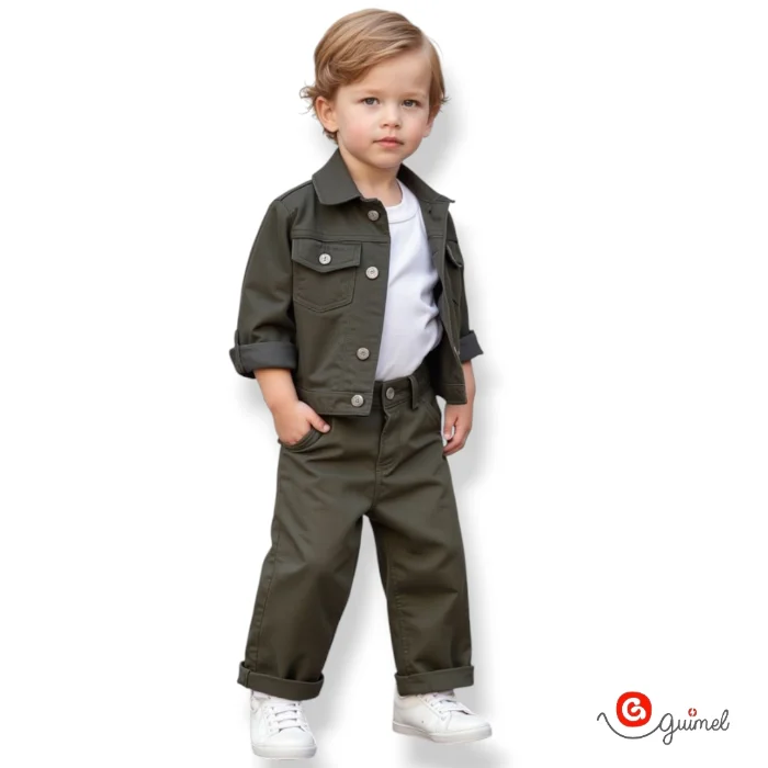 Art 3955 Pantalon Bb Unisex Gabardina Rigida Recto Ancho