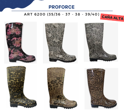 Bota de Lluvia Dama Caña Alta Art.6200 (35/36 al 39/40)
