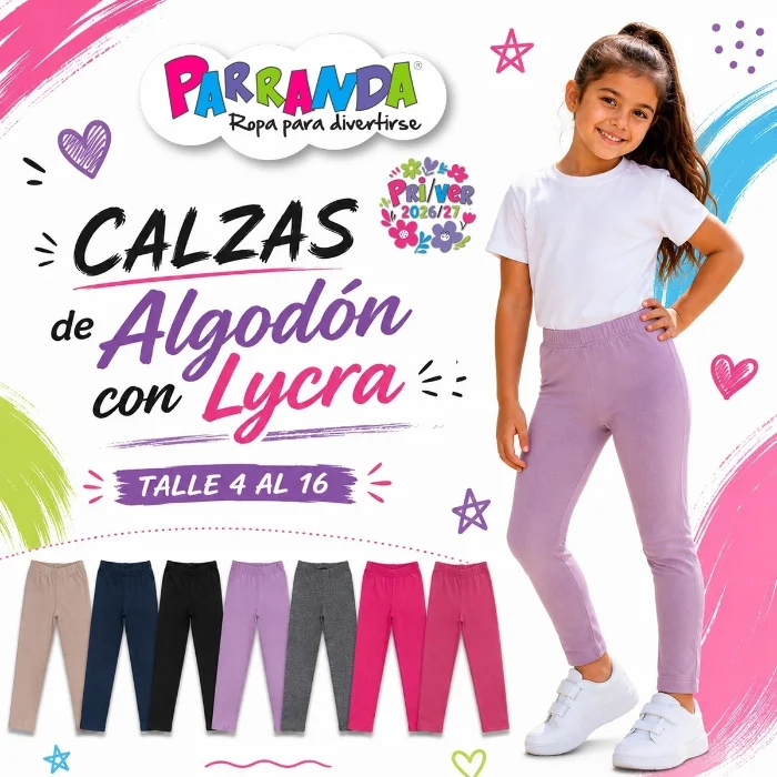 Calzas de Algodón con Lycra Niñas