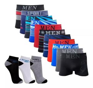 12 Boxer + 12 Pares Soquetes