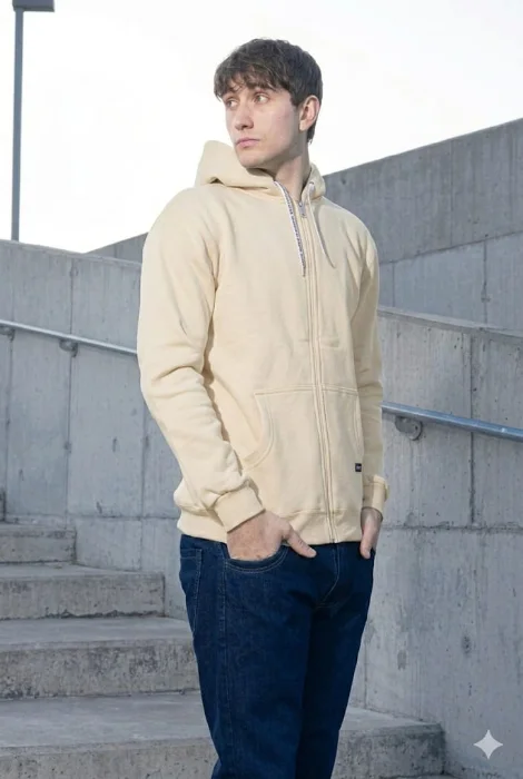 Campera Corte Regular Frizado Invierno