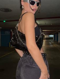 Mini Bag Croco Negro
