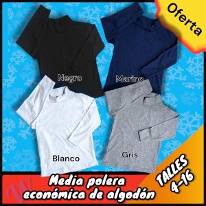 Media Polera Liza Algodón Jersey.