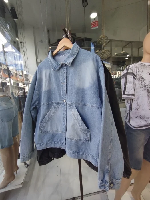 Liquidacion Campera Jeans Rígido Oversize