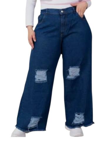 Wide Leg Azul/rotura