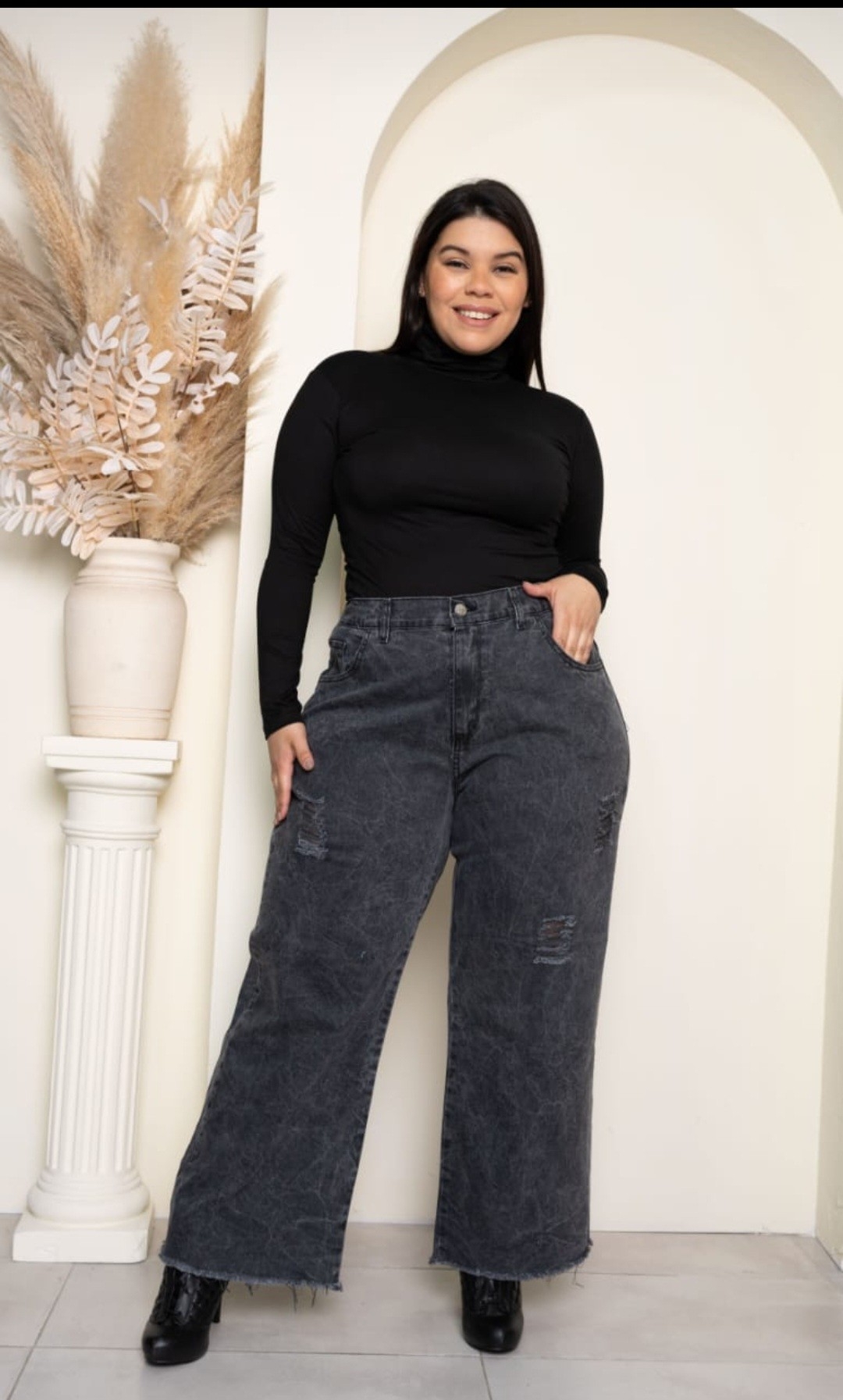 Wide Leg Azul/rotura - Imagen 3