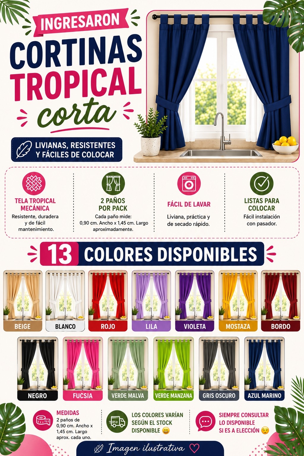 Cortina Tropical Corta - Imagen 1