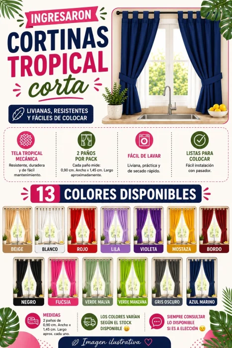Cortina Tropical Corta
