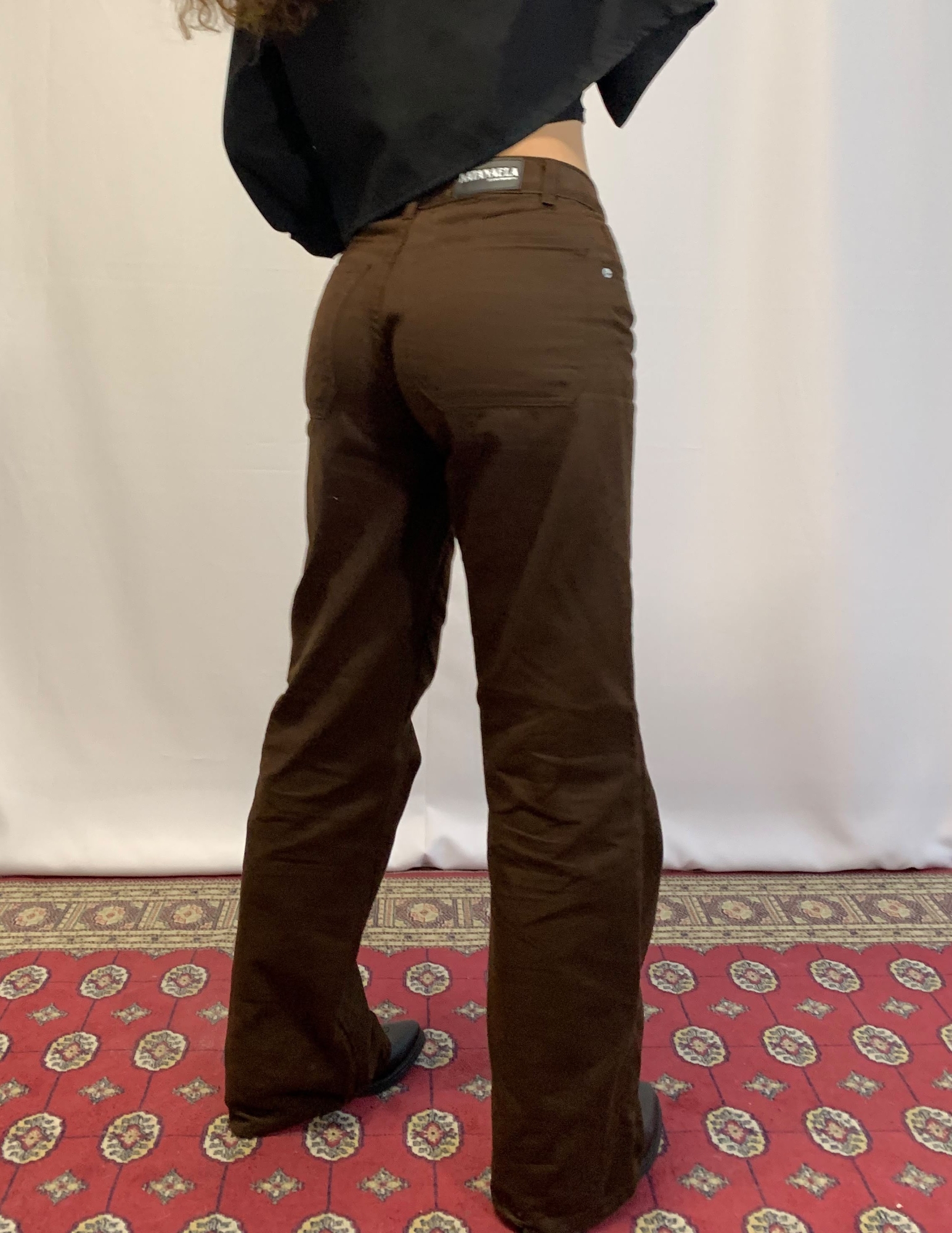 Jean Wide Leg Chocolate (tiro Medio) - Imagen 2
