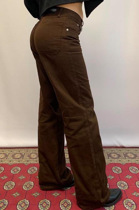 Jean Wide Leg Chocolate (tiro Medio) - Imagen 3
