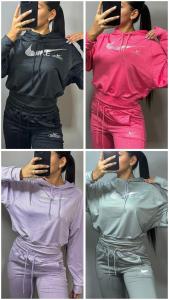 Conjunto Nike Buzo + Jogger Babucha Gofrado Frisa (fucsia) - Miniatura 6