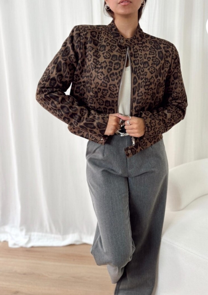 Campera Gamusada Hhp Animal Print - Imagen 1