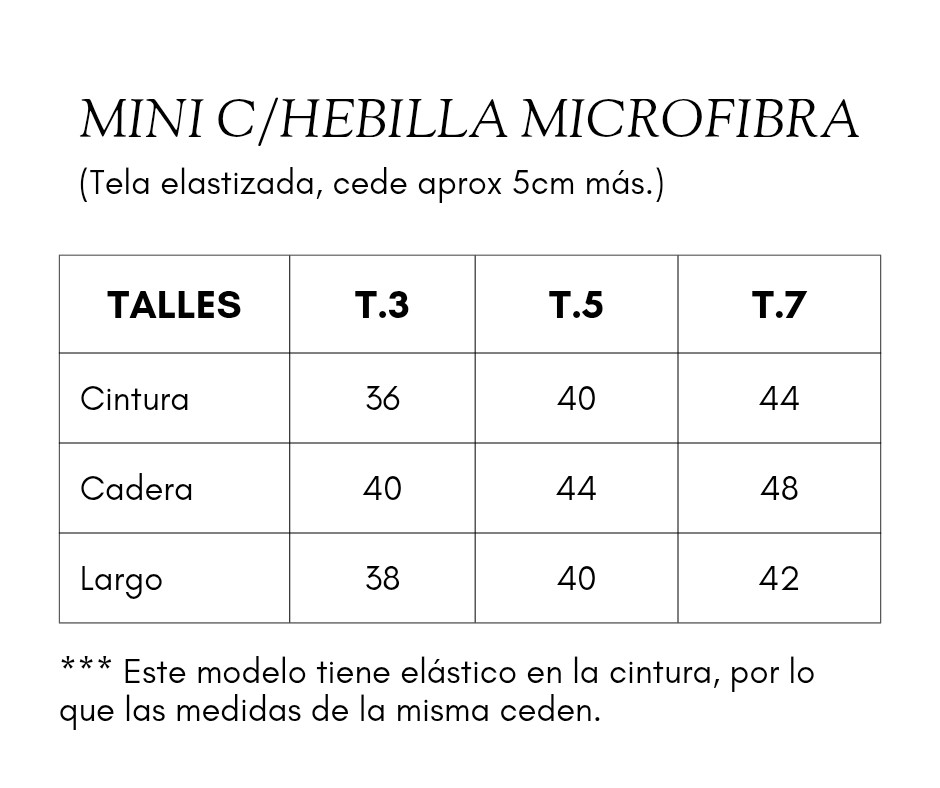 Mini C/frunce y Hebilla Microfibra - Imagen 3