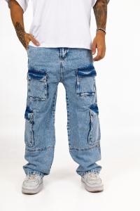 Jeans Bagi Clasic Multi Poket de Hombre - Miniatura 2