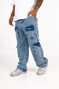 Jeans Bagi Clasic Multi Poket de Hombre - Miniatura 3