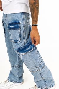 Jeans Bagi Clasic Multi Poket de Hombre - Miniatura 5