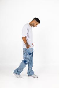 Jeans Bagi Clasic Multi Poket de Hombre - Miniatura 7