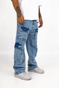 Jeans Bagi Clasic Multi Poket de Hombre - Miniatura 8