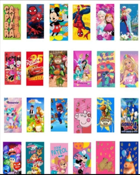 Toallones  Infantiles de Personajes  Algodón y Microfibra