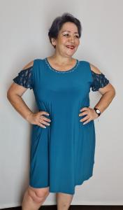 Vestido Fiesta Corto con Encaje Labrada, Maga Talle Xxl 271411 - Miniatura 5