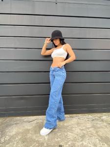 Wide Leg Tiro bajo Blue - Miniatura 2