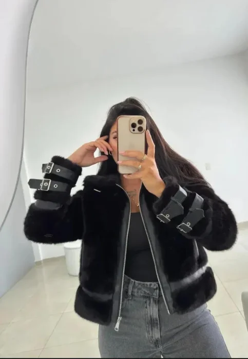 Gamulan Peludo Yd  Presillas Queen Campera Dama Mujer Abrigo