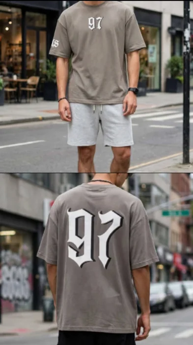 Remeras Oversize,estampa Doble