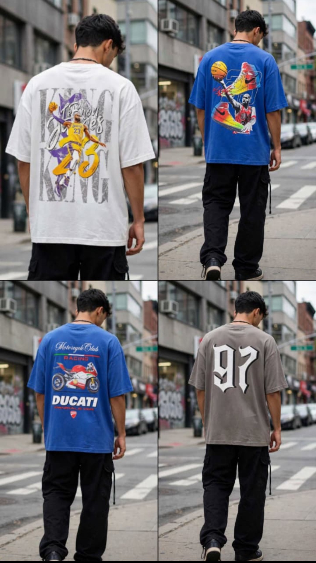 Remeras Oversize,estampa Doble - Imagen 2