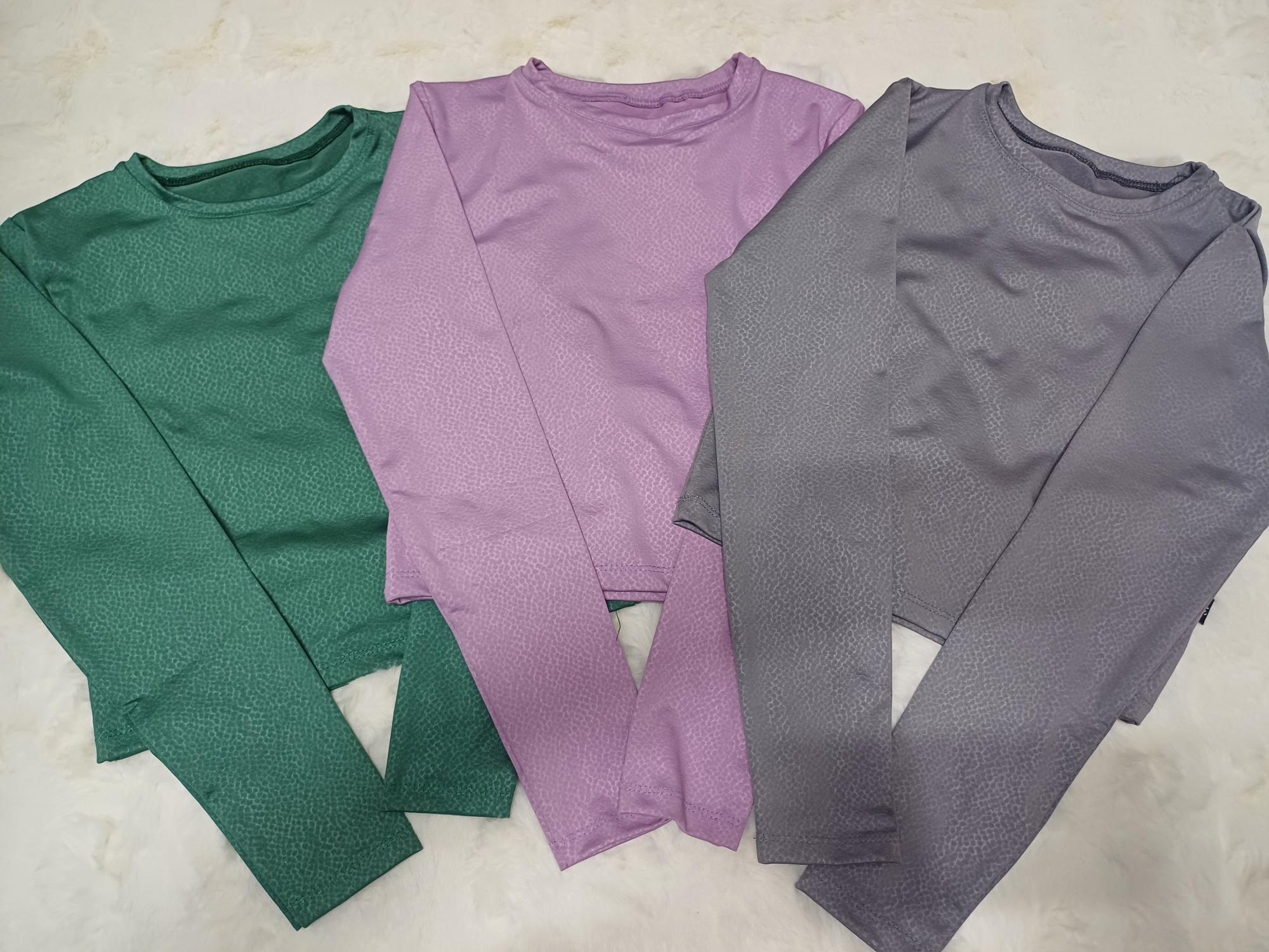 Remeras Crop Top Lycra Gofradas - Imagen 2