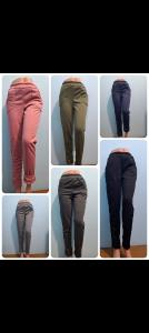 Pantalón de Jersey con Piel