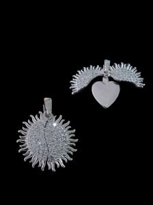 Dije Magico de Sol con Strass de Acero Quirúrgico