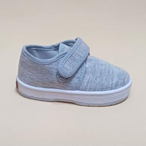 Zapatillas sin Puntera Flexibles en Gris con Abrojo