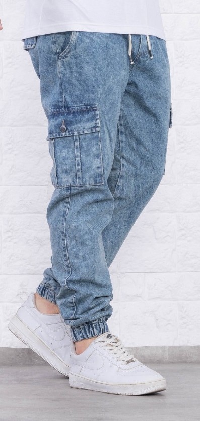 Jogger de Jeans Cargo con Elastico Arriba y Puño Abajo - Imagen 5