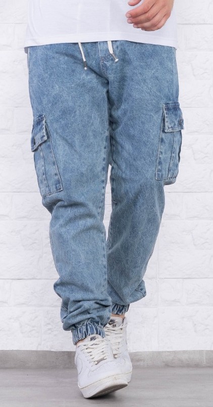 Jogger de Jeans Cargo con Elastico Arriba y Puño Abajo - Imagen 6