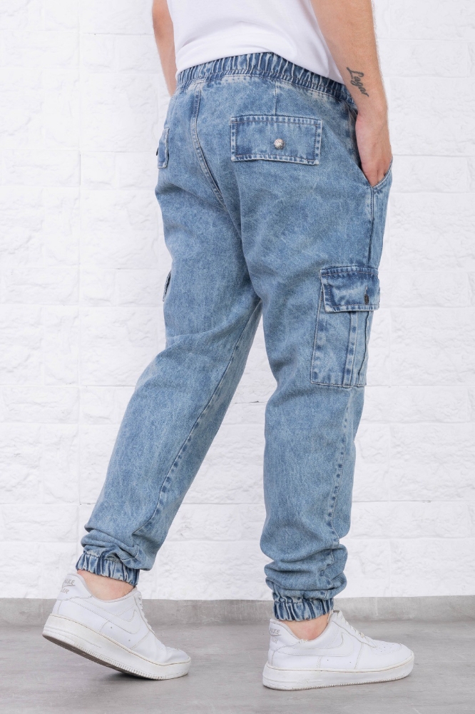 Jogger de Jeans Cargo con Elastico Arriba y Puño Abajo - Imagen 9