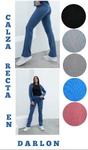 Calza Recta Frizada en Darlon