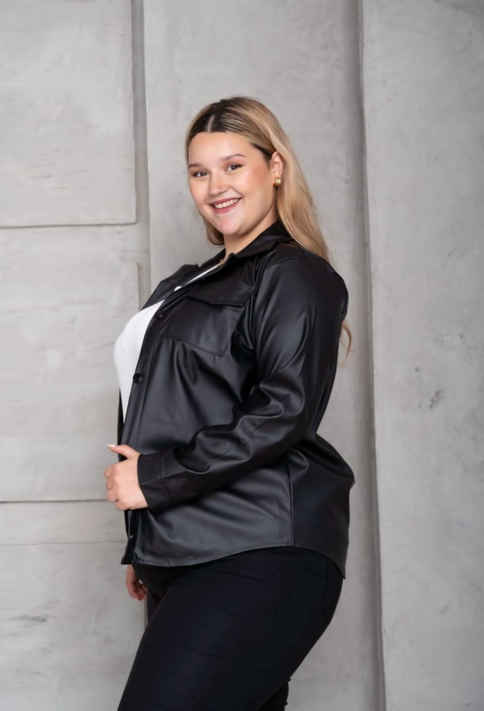 Camisaco Cuerina Talles Especiales - Imagen 2
