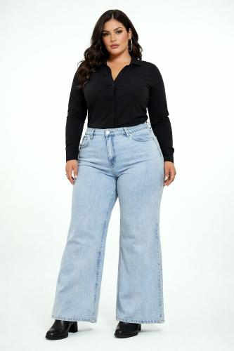 Jeans Wide Leg Talles Grandes / Especiales de Dama - Pantalones Mujer X Mayor Promos