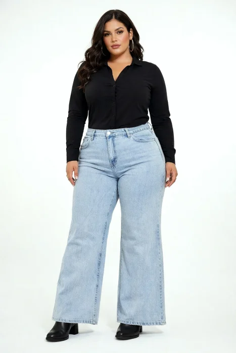 Jeans Wide Leg Talles Grandes / Especiales de Dama - Pantalones Mujer X Mayor Promos