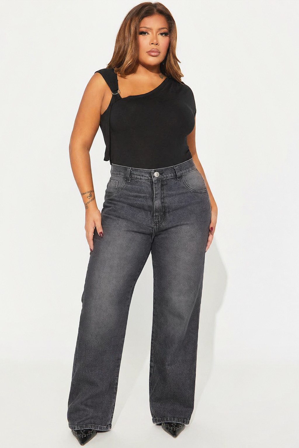 Jeans Wide Leg Talles Grandes / Especiales de Dama - Pantalones Mujer X Mayor Promos - Imagen 5