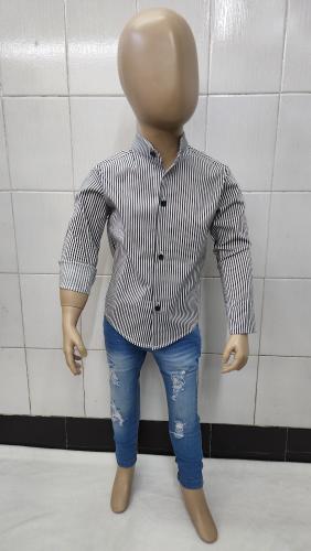 Camisas Elastizada Importado Rayada de Bebé Cuello Mao - Miniatura 6